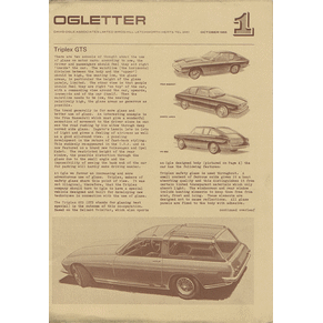 Brochure Ogle Ogletter #1 1965