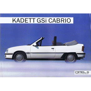 Brochure Opel Kadett 1985 GSi Cabrio (Germany) (12340)