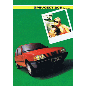 Brochure Peugeot 205 1985 3 portes XE/XL/XLD/XR/XRD/XT (1C045)