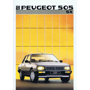 Brochure Peugeot 505 1986 SX (1F686)