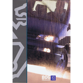 Brochure Peugeot 806 1995 (1G016)