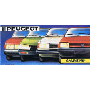 Brochure Peugeot 1984 range (1N014)