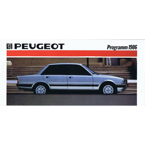 Brochure Peugeot 1986 programm (Germany) (1L026)