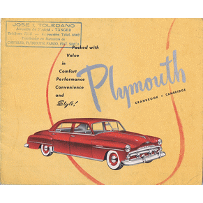 Brochure Plymouth Cranbrook & Cambridge 1951