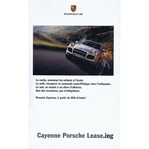Brochure Porsche 2006 Cayenne lease.ing
