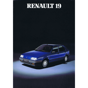 Brochure Renault 19 1989 TR/TS/GTS/TSE/GTX/TXE/TD/GTD/TDE (38 214 19)