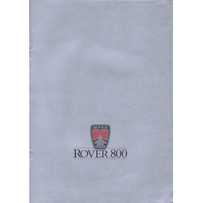 Brochure Rover 800 1987 (Switzerland) (EO 325)