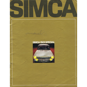 Brochure Simca 1501 1968 Spécial/GL