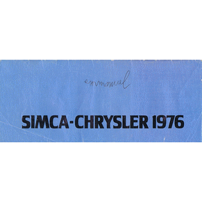 Brochure Simca-Chrysler gamme 1976