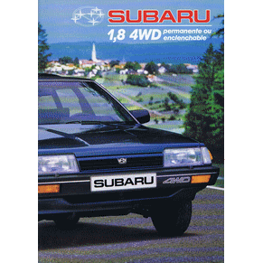 Brochure Subaru 1,8 4wd permanente ou enclenchable (Switzerland)