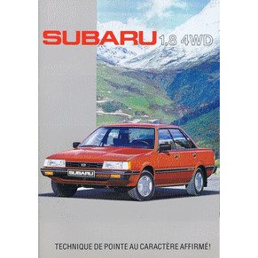 Catalogue Subaru 1.8 4wd 1984 (Suisse)