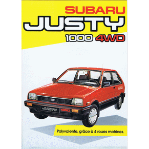Brochure Subaru Justy 1000 4wd (Switzerland)
