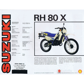 Brochure Suzuki RH80X / RH125X