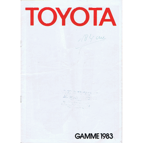 Brochure Toyota 1983 range