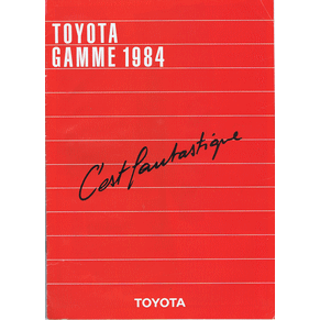 Brochure Toyota 1984 range