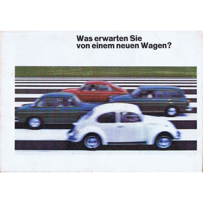 Brochure Volkswagen 1968 1200/1300/1500/Karmann Ghia/Variant (153.103.00)