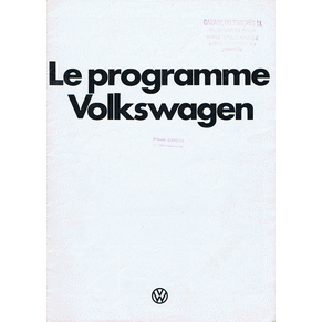 Brochure Volkswagen 1974 range (483/119.009.41)