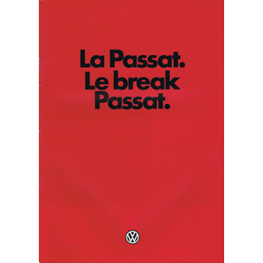 Brochure Volkswagen Passat 1982 break C/CL/GT (283/1190.2341)