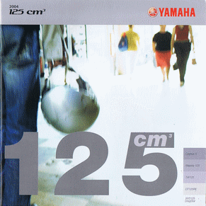 Brochure Yamaha 2004 range 125 cm3 (3SC-0107027-04F)