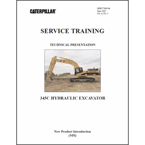 Caterpillar 345C hydraulic excavator service training 2005 PDF
