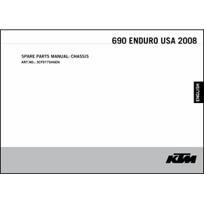 Chassis parts manual KTM 690 Enduro USA 2008 PDF