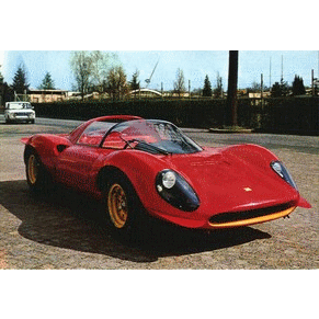 Post card 1966 Ferrari Dino 206 S