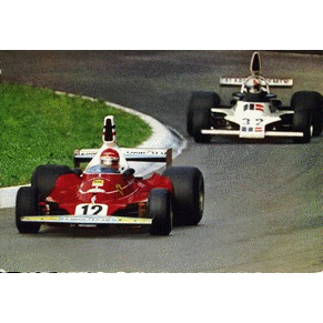 Post card 1975 Ferrari 312 T F1 n12 Niki Lauda / Monza (Italy)