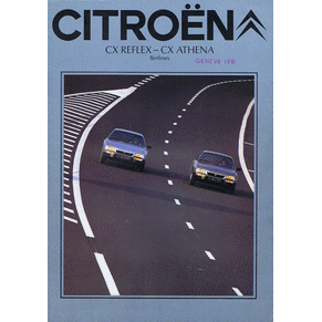 Catalogue Citroen CX Reflex - Athena berlines Genève 1981 (Suisse)