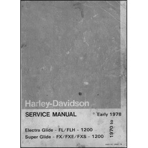 Service manual Harley-Davidson Electra Glide & Super Glide 1970>1978 PDF