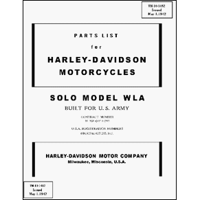 Parts list Harley-Davidson solo model WLA 1942 PDF