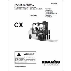 Komatsu parts manual CX series forklift trucks 2004 PDF