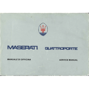 Service manual Maserati Quattroporte III 1981 PDF