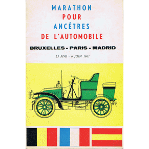 Marathon pour anctres de l'automobile Bruxelles-Paris-Madrid