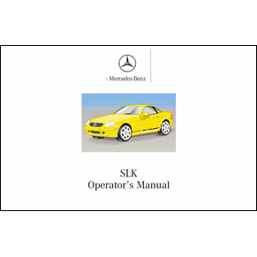Operator's manual Mercedes Benz SLK 2001 PDF