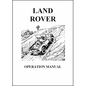Operation manual Land Rover 1948-51 models PDF