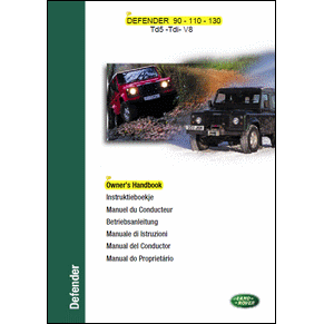 Owner's handbook Land Rover Defender 90-110-130 Td5-Tdi-V8 1999