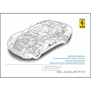 2009 Ferrari 612 Scaglietti owners manual 3558/09 PDF (ca/us)