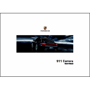 Owner's manual Porsche 911 Carrera 2009 PDF