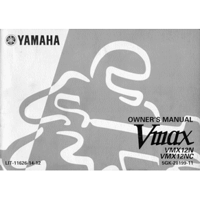 Owner's manual Yamaha Vmax VMX 12N/NC PDF