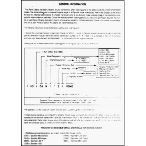 Parts catalog Harley-Davidson 2002 XLH Evolution Sportster PDF