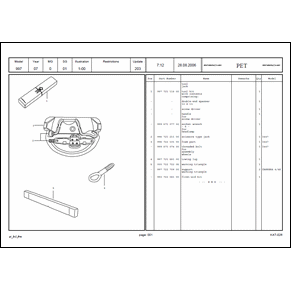 Parts catalogue Porsche 997 2005> PDF