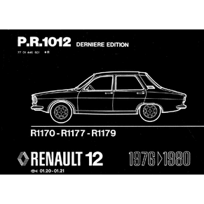 Service parts Renault 12 1976>1980 PDF