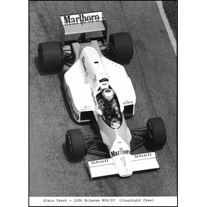 Press photo 1986 McLaren / Alain Prost / MP4/2C