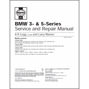 Service and repair manual BMW 3- & 5- series 1983>1991 PDF