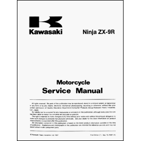 Service manual Kawasaki Ninja ZX-9R 1997 PDF