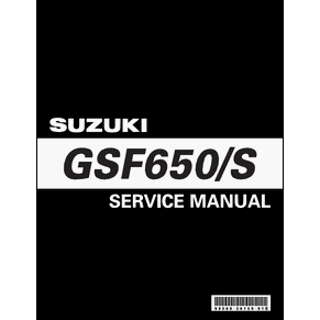 Service manual Suzuki GSF650/S 2005 PDF