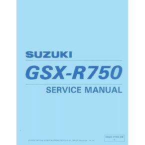 Service manual Suzuki GSX-R750 1996>1999 PDF