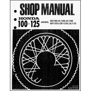 Shop manual Honda CB/CL/SL 100 • CB/CD/SL 125 1971 PDF