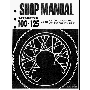 Shop manual Honda CB/CL/SL 100  CB/CD/SL 125 1971 PDF