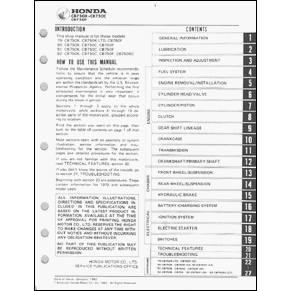 Shop manual Honda CB 750 K/C/F 1979>1982 PDF